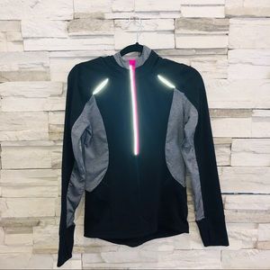MONDETTA/ RUNNING HOODIE WITH NEON TABS